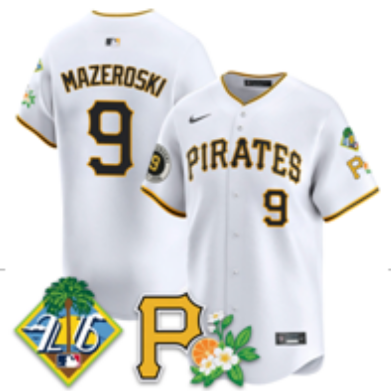 Men Pittsburgh Pirates #9 Mazeroski white Game 2026 Nike MLB Jersey 0403001->pittsburgh pirates->MLB Jersey